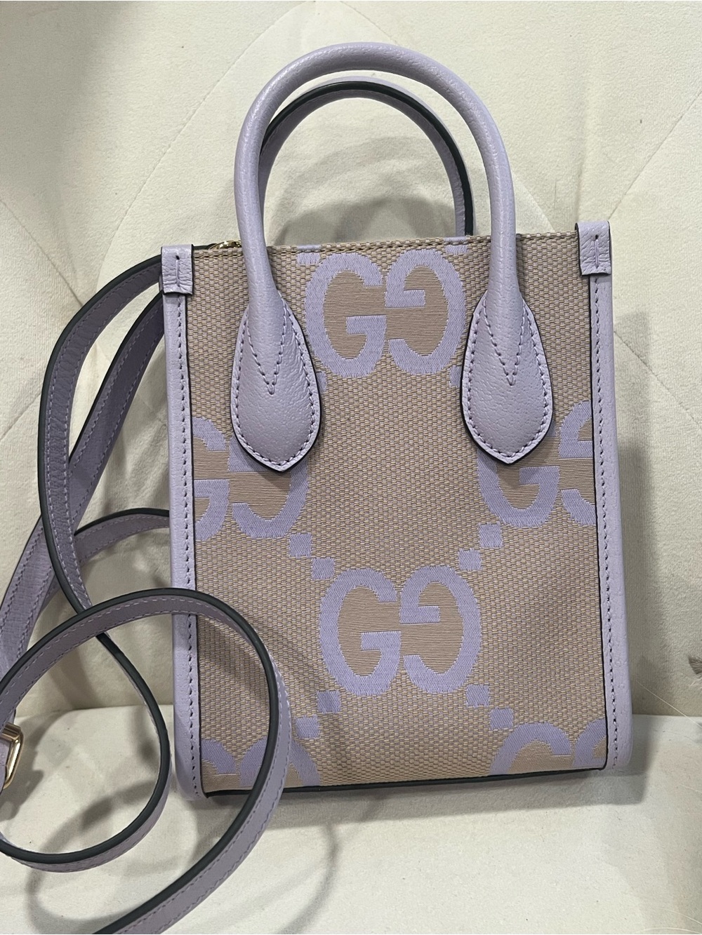 Gucci Lavender Monogram Jumbo GG